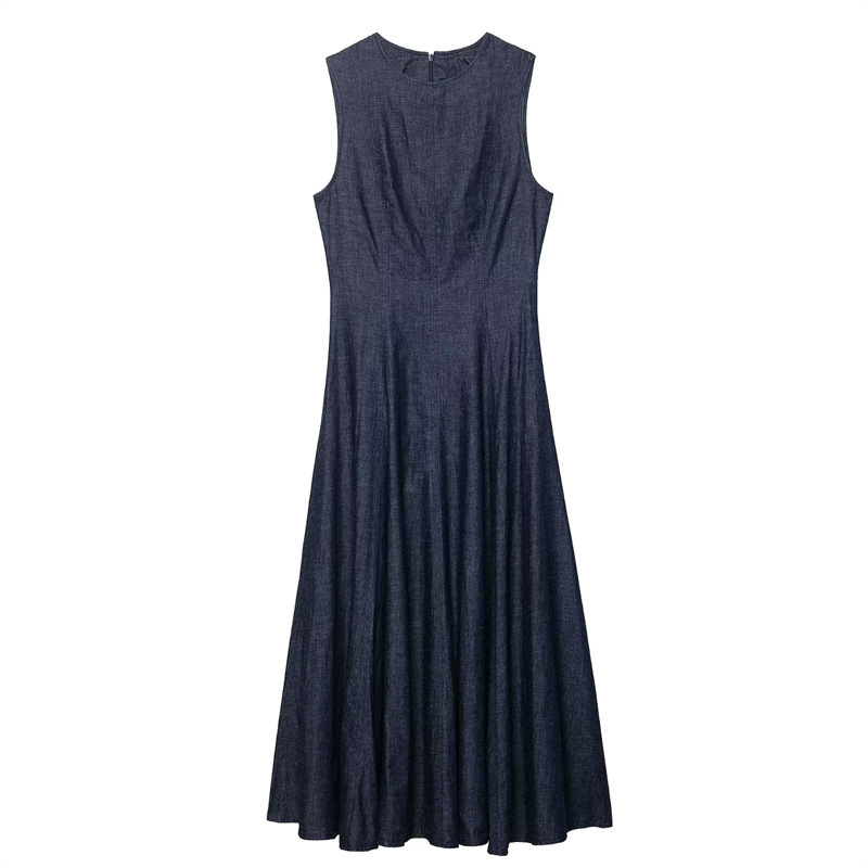 Midi Dress - Nieuwe slim-fit mode retro denim midi-jurk