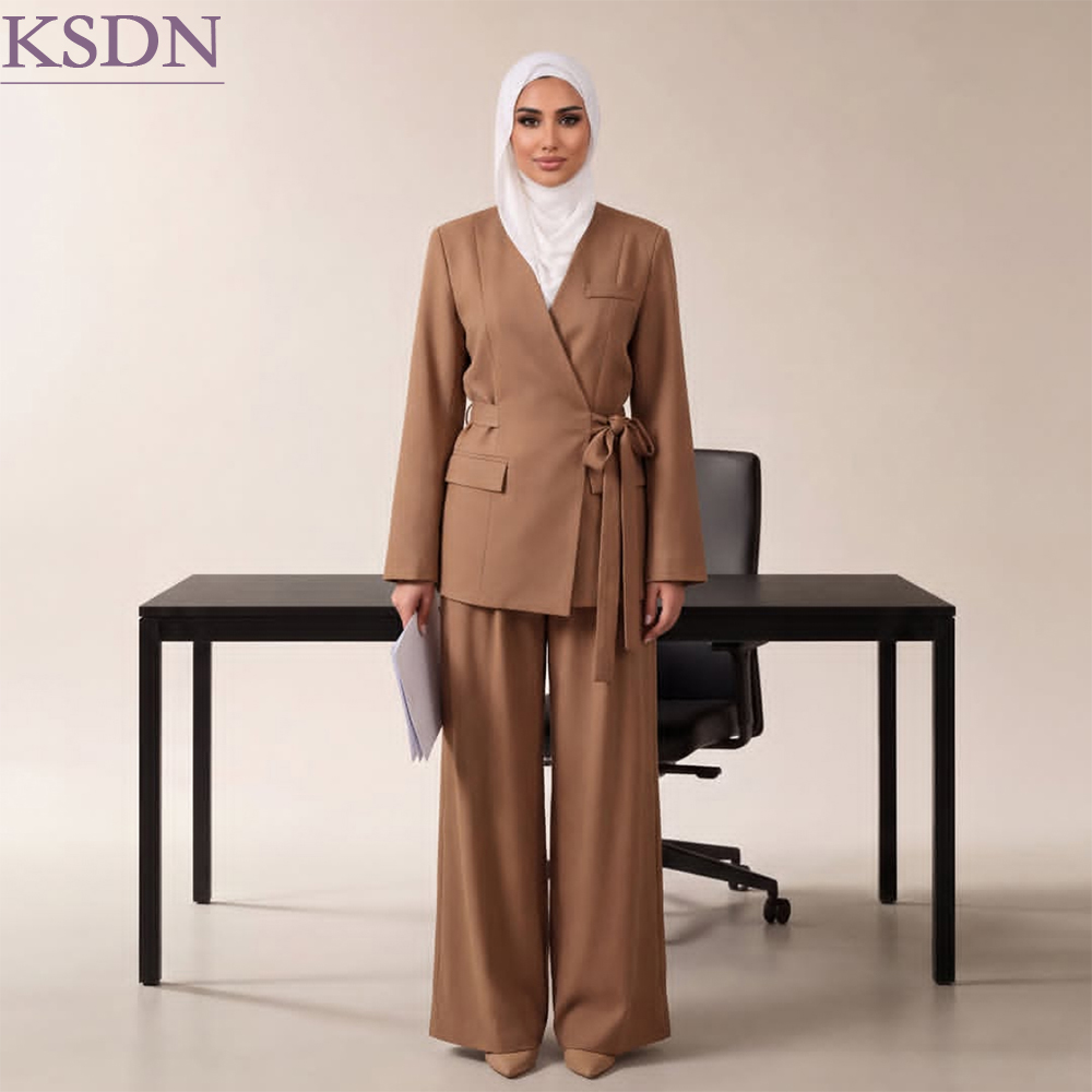 Womens Blazer - Hijab Kantoorpak voor Dames, Elegante Getailleerde