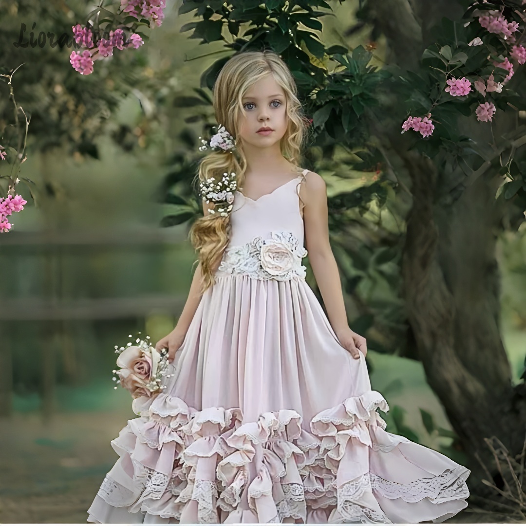 Formal Skirt - Meisjesjurk met halternek en diepe V-hals