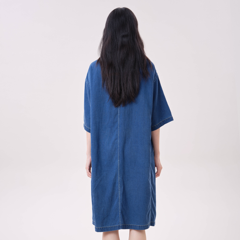 MOVEUP Lyocell Denim Jurk Polo - Midi Dress recensie en prijs