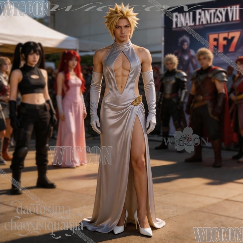 FF7 Cosplay Cloud High Slit tr - Evening Gown recensie en prijs