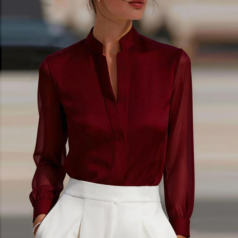 Nieuwe Mesh Doorzichtige Mode  - Silk Blouse recensie en prijs