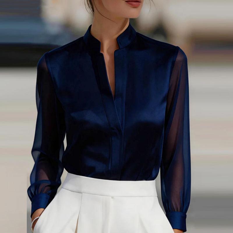 Nieuwe Mesh Doorzichtige Mode  - Silk Blouse recensie en prijs