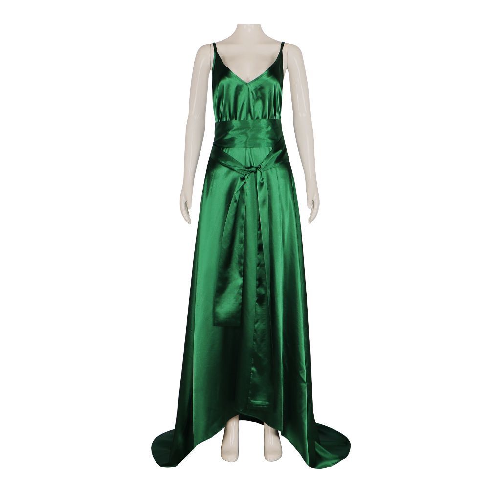Smaragdgroene satijnen camisol - Evening Gown recensie en prijs