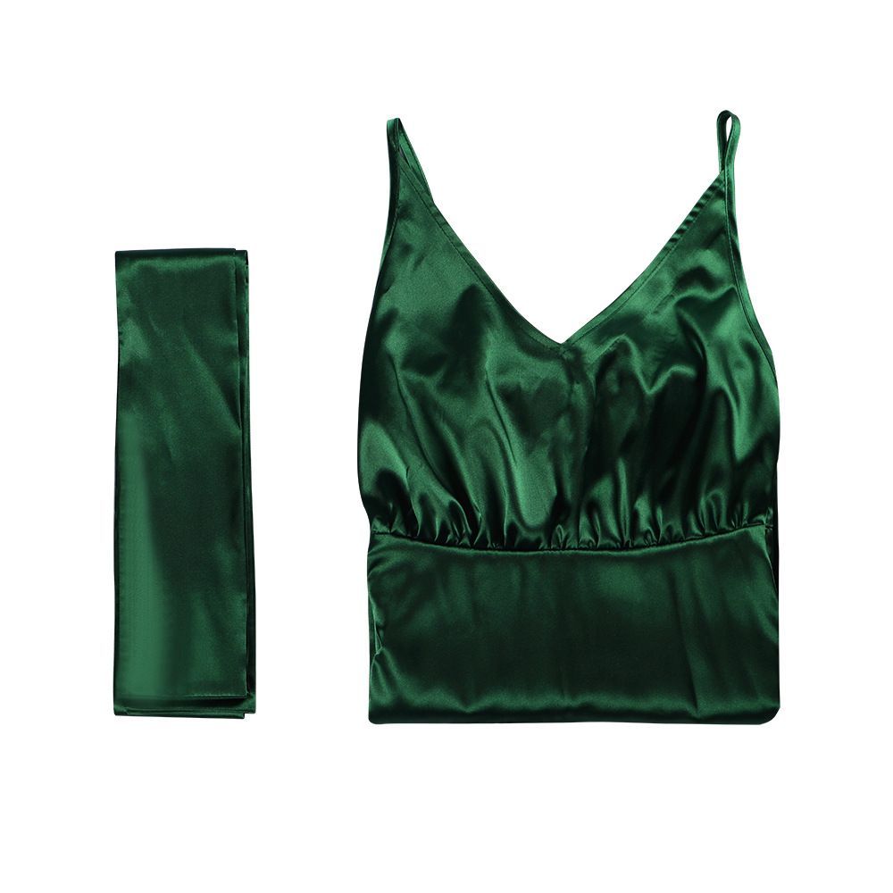 Smaragdgroene satijnen camisol - Evening Gown recensie en prijs