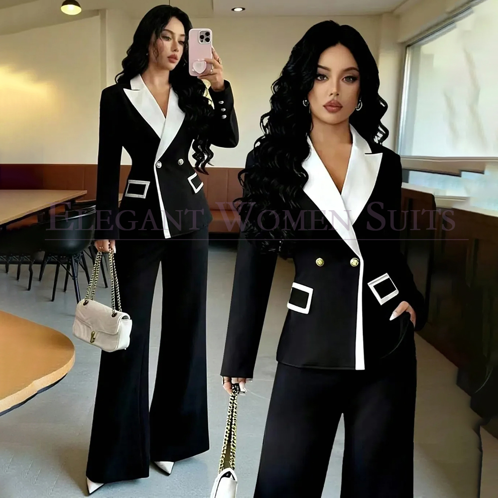 Luxe zwarte damespakken 2-deli - Womens Blazer recensie en prijs