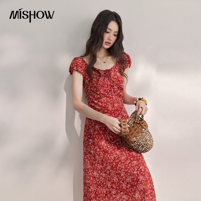MISHOW Dames Vintage Rode Bloe - Women'S Red Formal Wear recensie en prijs