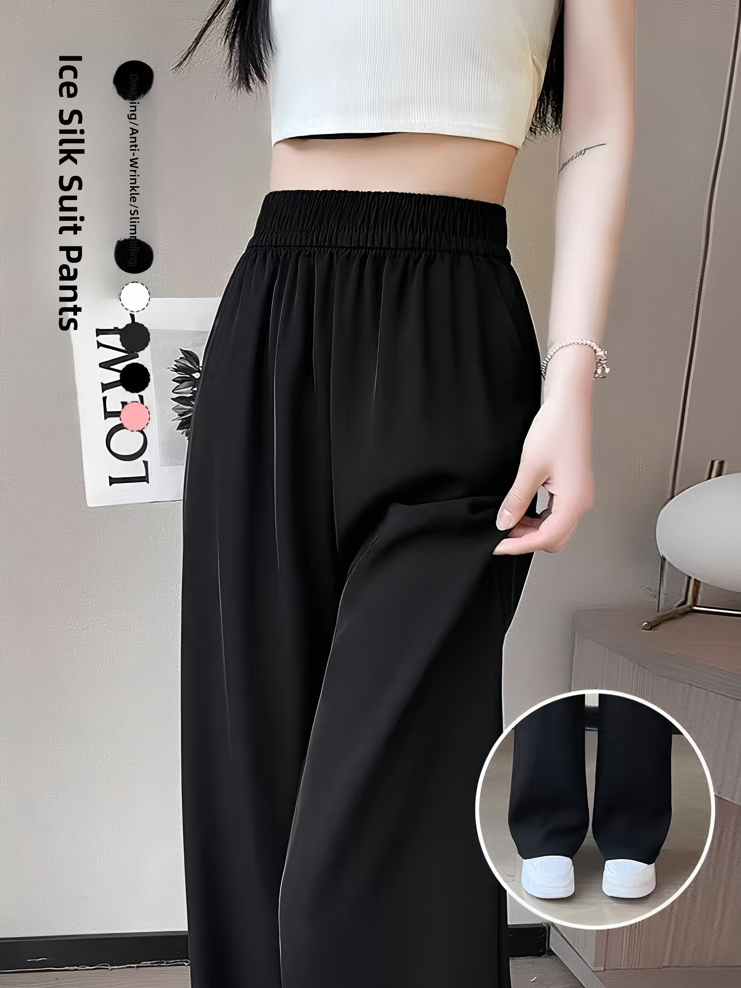 Zwarte, getailleerde broek voo - Tailored Trouser Wide recensie en prijs