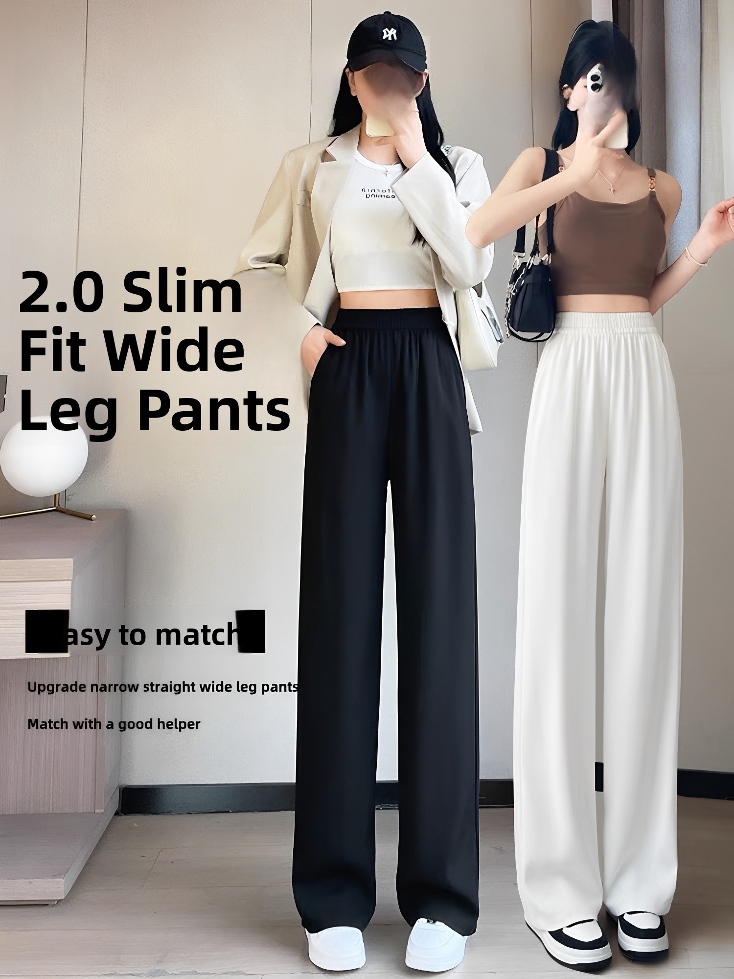 Zwarte, getailleerde broek voo - Tailored Trouser Wide recensie en prijs